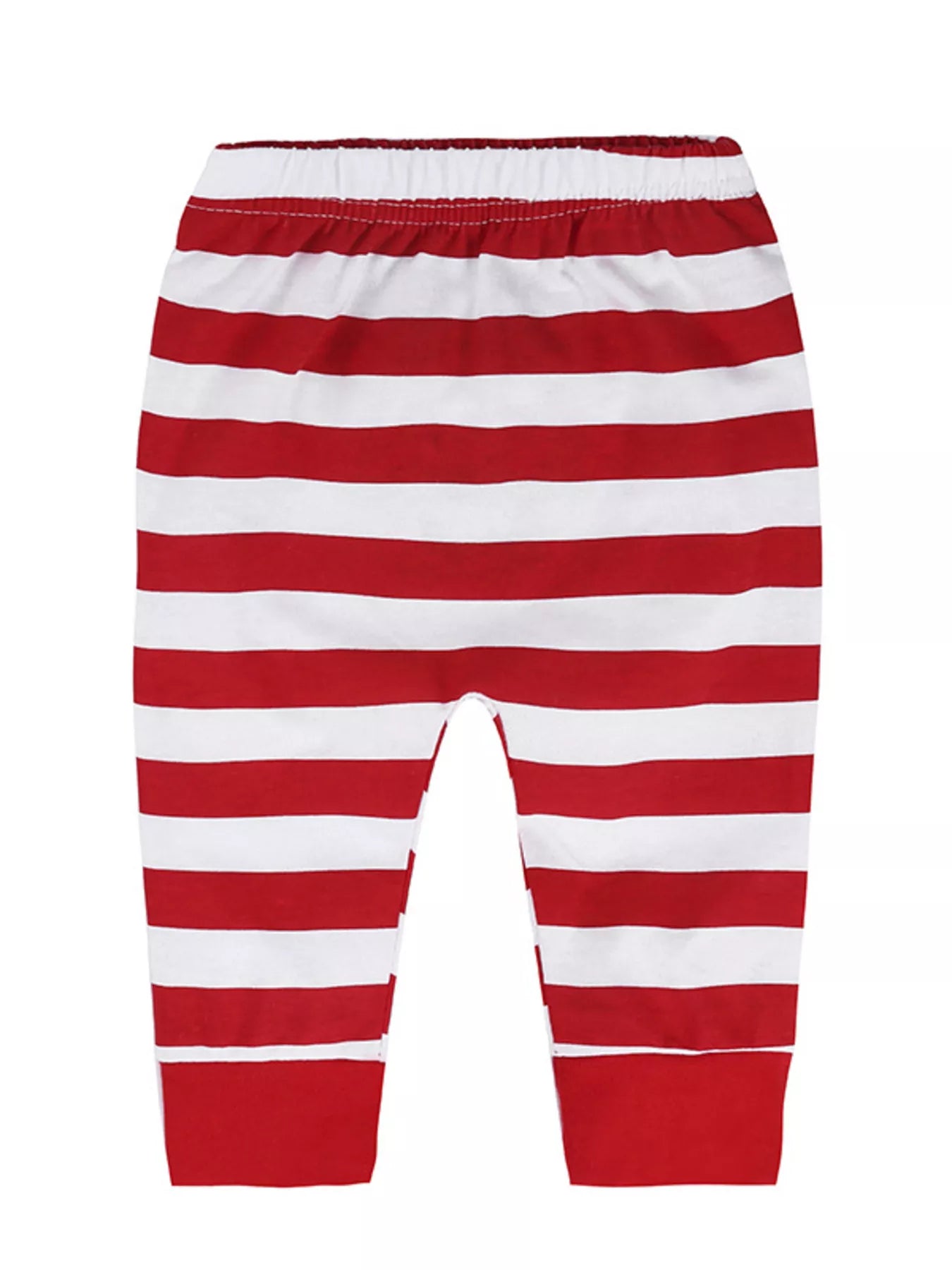 Children's My First Christmas Reindeer Baby Outfit Set - Red and white striped pants