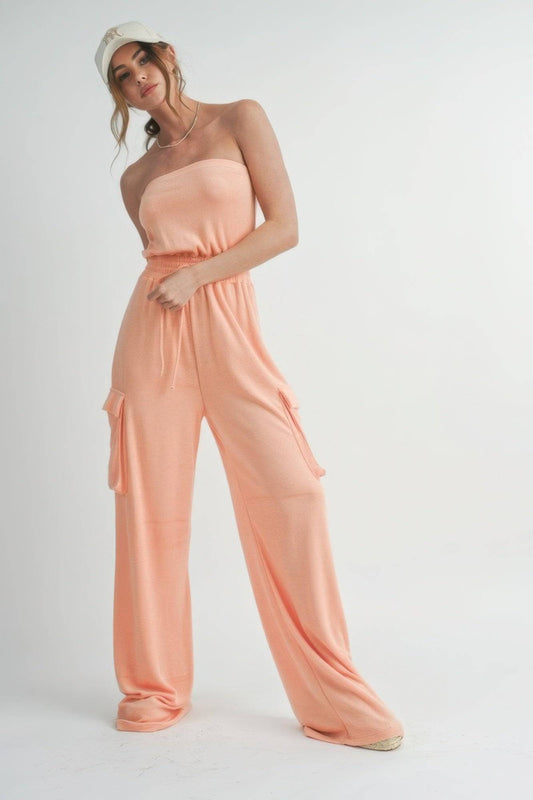 Tube Top  Jumpsuit Romper.