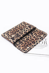 Nylon Leopard Metal Studded Clutch Bag.