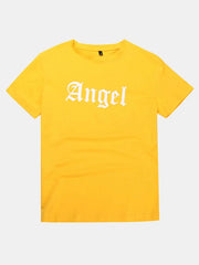 Perfee ANGEL Round Neck Short Sleeve T-Shirt.