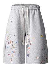 Cotton Printed Drawstring Casual Shorts featuring a playful all-over graphic print in a relaxed fit style.