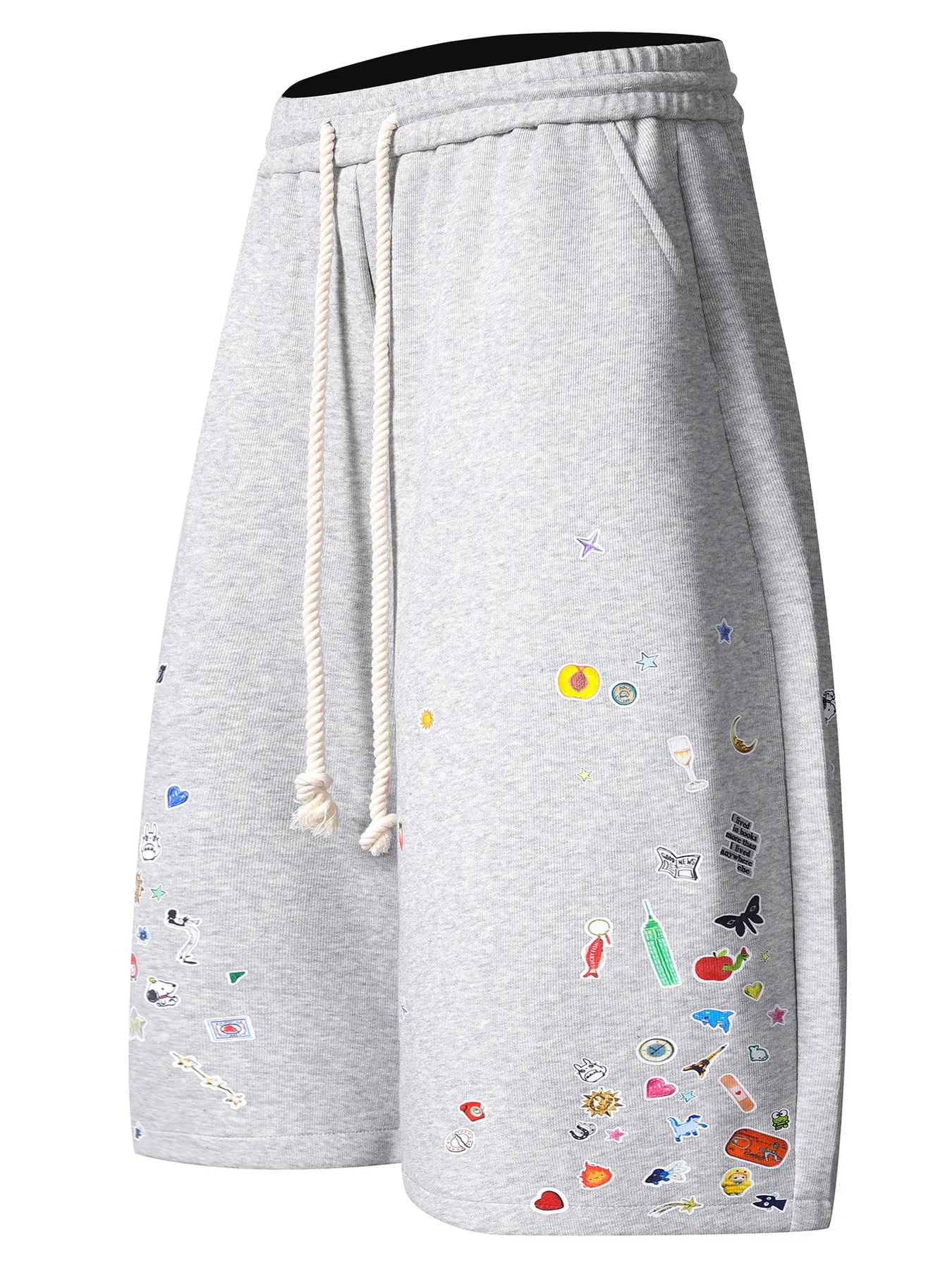 Cotton Printed Drawstring Casual Shorts featuring playful graphic prints and a relaxed fit.
