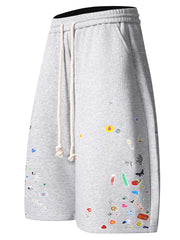 Cotton Printed Drawstring Casual Shorts featuring playful graphic prints and a relaxed fit.