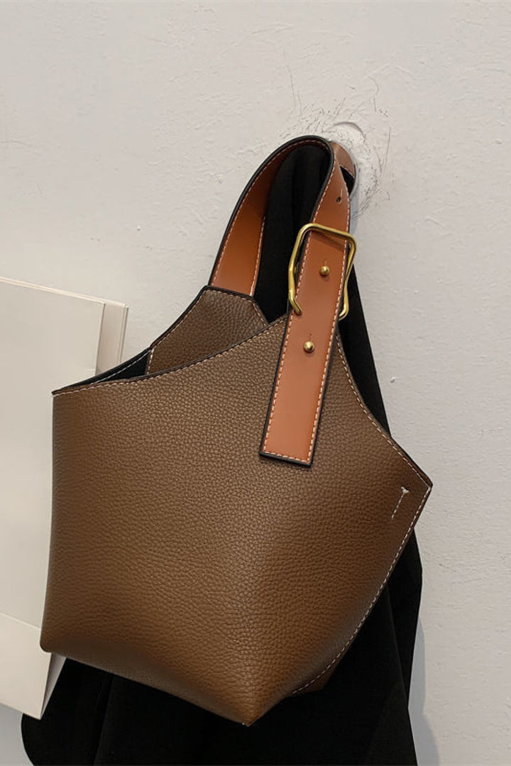 Women's Fashion PU Leather Bucket Bag