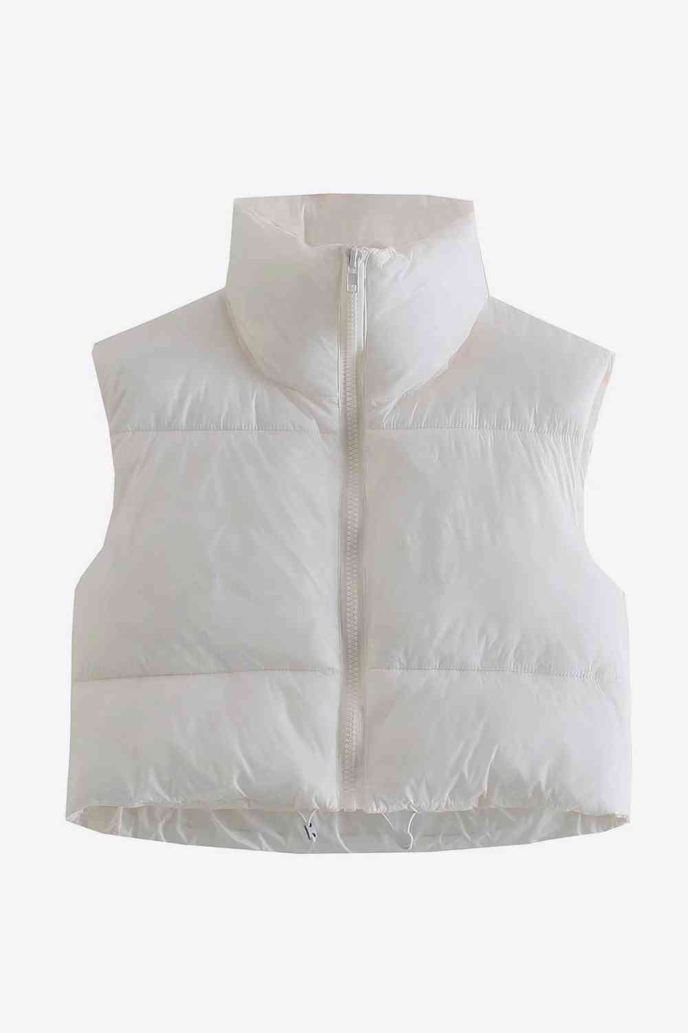 Women’s Zip-Up Drawstring Puffer Vest