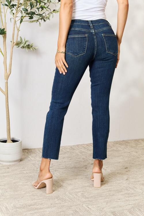 Women’s BAYEAS Full Size Raw Hem Straight Jeans