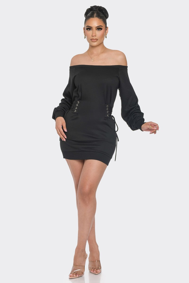 Women’s - Off Shoulder Mini Dress