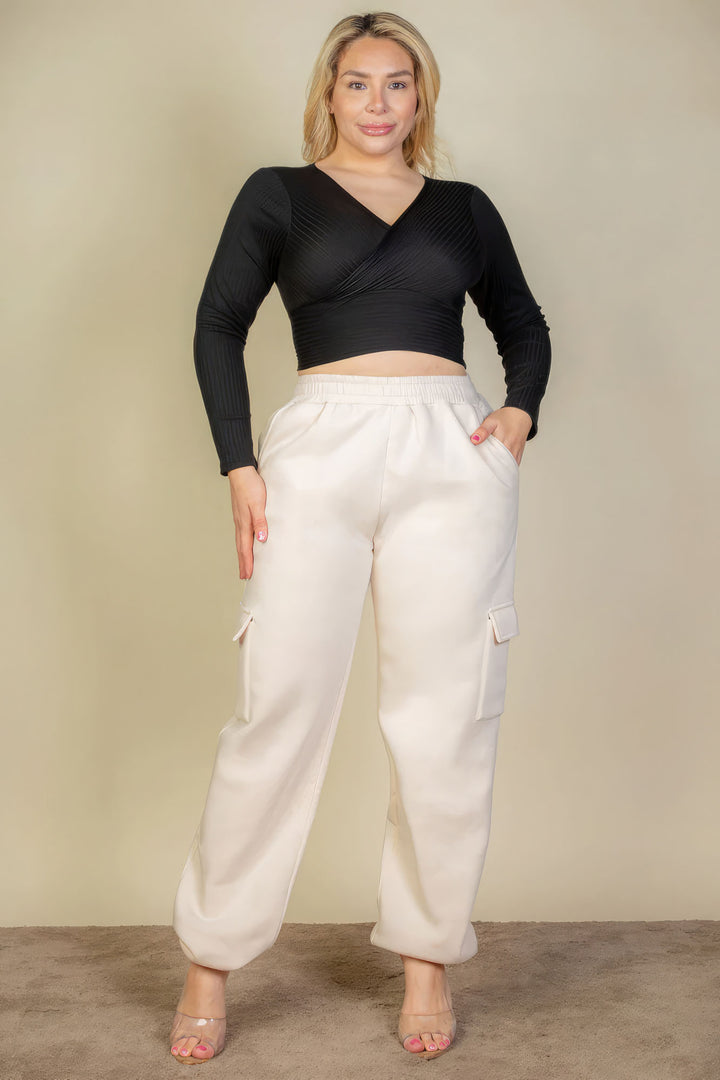 Women’s Plus Size Side Pocket Drawstring Waist Sweatpants