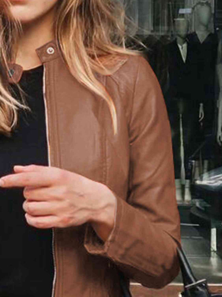 Women’s Mock Neck Zip Up Jacket