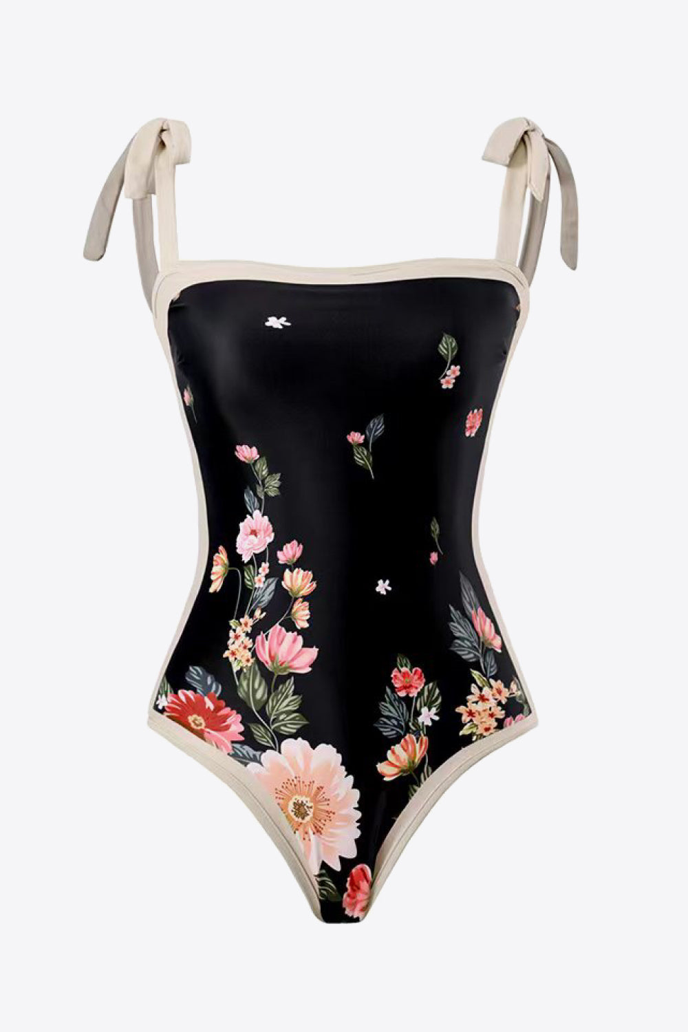 Women's Floral Tie-Shoulder Two-Piece Swim Set